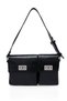 Women's Black Faux Leather Modern Hand and Shoulder Bag with Lock Detail - 4