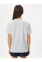Cotton Short Sleeve College T-Shirt - Printed Crew Neck - 4