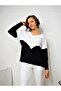 Women's V-Neck Color Block Soft-Textured Comfortable 3 Thread Combed Cotton Blouse 700-3167198 - 3