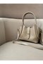 Women's Mink Puppy Bag Lock Closure Detailed Cross Shoulder Strap Handbag and Shoulder Bag - 3