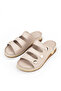 , Women's Genuine Leather Slippers 1511008Z15 Gray - 5