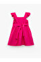 Dress Butterfly Sleeve Drawstring Waist Cotton - 2