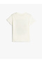 T-Shirt Short Sleeve Summer Themed Print Detailed Crew Neck Cotton - 2