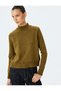 Stand Collar Long Sleeve Basic Knitwear Sweater - 2