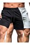 2-Piece Men's Shorts Pocketed Combed Cotton Shorts