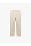 Linen Cotton Blended Chino Trousers with Lace-Up Waist - 3
