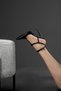 Yael Ankle Strap Black Satin Black 10 cm Women's Stiletto, High Heels - 7