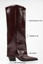 Women's Texas Burgundy Shiny Leggings Detailed Cowboy Boots - 2