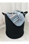 Black Wicker Basket - Organizer for Toys and Flower Pots, 25X25