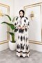 Women's Modest Clothing Button-Front Stand Collar and Plus Size Balloon Sleeve Woven Viscose Dress - 3