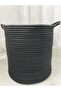 Black Wicker Basket - Organizer for Toys and Flower Pots, 25X25 - 5