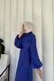 Cobalt Blue Satin Evening Dress 6-5100 - 3