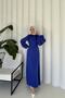 Cobalt Blue Satin Evening Dress 6-5100 - 2