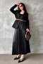 Women's Black Pleated Skirt Mg2318