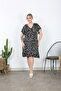 Women's Licra V-Neck Large Size Dress