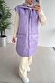 Pocket Detail Quilted Hijab Vest - Lilac - 2
