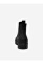 Black Women's Leather Boots 15304863 - 4