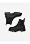 Black Women's Leather Boots 15304863 - 2