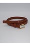 Women's Thin Belt with Gold Buckle Pin, Pants Belt, Dress Belt, Coat Belt, Shirt Belt - 2
