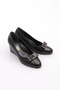 Women's platform heel shoes black patent leather 369333539 - 2