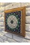 لوح طاولة رخام من الحجر الطبيعي بإطار صلب مقاس 26 × 26 سم - 2