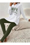    Women's Long Sleeve Hooded Lace up Viscose Two Thread Sweat - 4