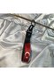 Moon and Star Flag Engine Cloth Keychain Quality Auto - Moto Accessory, 19 cm