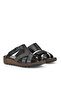 , Women's Genuine Leather Slippers 1411008Z012 Black - 2