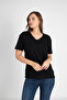 Women's V-Neck Mini Slit T-Shirt - 3