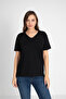 Women's V-Neck Mini Slit T-Shirt