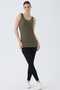 2026 Model Compact Cotton Elastane Long Women's Tank Top - Thick Strap - 2
