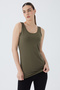 2026 Model Compact Cotton Elastane Long Women's Tank Top - Thick Strap - 3