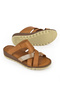 , Women's Genuine Leather Slippers 1411008Z012 Tan - 4