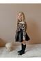 Leopard Printed Girl's Suit with Skirt - 5