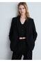 Straight Cut Blazer Jacket with Flap Pocket