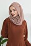 وشاح شيفون عملي من القطن الممشط مع دعامات داخلية، لون مينك داكن، PS-45 - 4