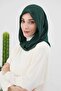 وشاح شيفون عملي من القطن الممشط، أخضر داكن، PS-45 - 6