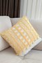 Knitted Decorative Pillow & Throw Pillow Cover with White Fabric Cover