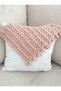 Knitted, Zippered, Handmade Decorative Pillow and Throw Pillow Cover with White Fabric Cover - 2