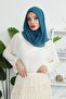 وشاح شيفون عملي من القطن الممشط مع دعامات داخلية، بترولي، PS-45 - 8