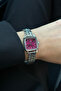 Maria Women's Wristwatch (Burgundy Dial)