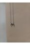 Xuping Women's Silver Color Zircon Stone m Letter Steel Necklace