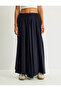 Long Flared Skirt Pocket Poplin Standard Waist - 3