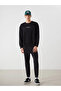 Xside black crew neck long sleeve Printed men's sweatshirt - 2