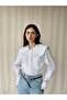 Design Lace Baby Collar Shirt Women's White - 7