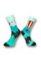 3-Piece Unisex Flexible Moisturizing Cotton Colorful and Patterned Socks - 3