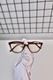 Brown 50 Ekartman Bone Cat Eye Transparent Women Men Blue Light Protection Screen Glasses - 5