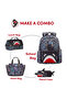 Kids 16 Inch School Bag Shark - Grey - 7