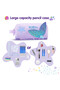 Kids 16 Inch School Bag with Lunch Bag and Pencil Case (Set of 3) Mermaid - Purple - 7