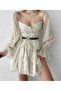 Minimal Floral Pattern Chiffon Dress